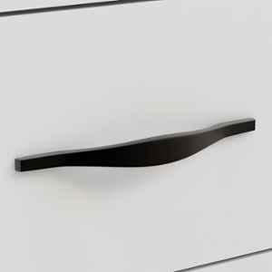 Plantex 128mm Zinc Black Powder Coated Finish Pull Cabinet Handle for Home & Office, APS-PH-102-BLCK-128MM-PK1
