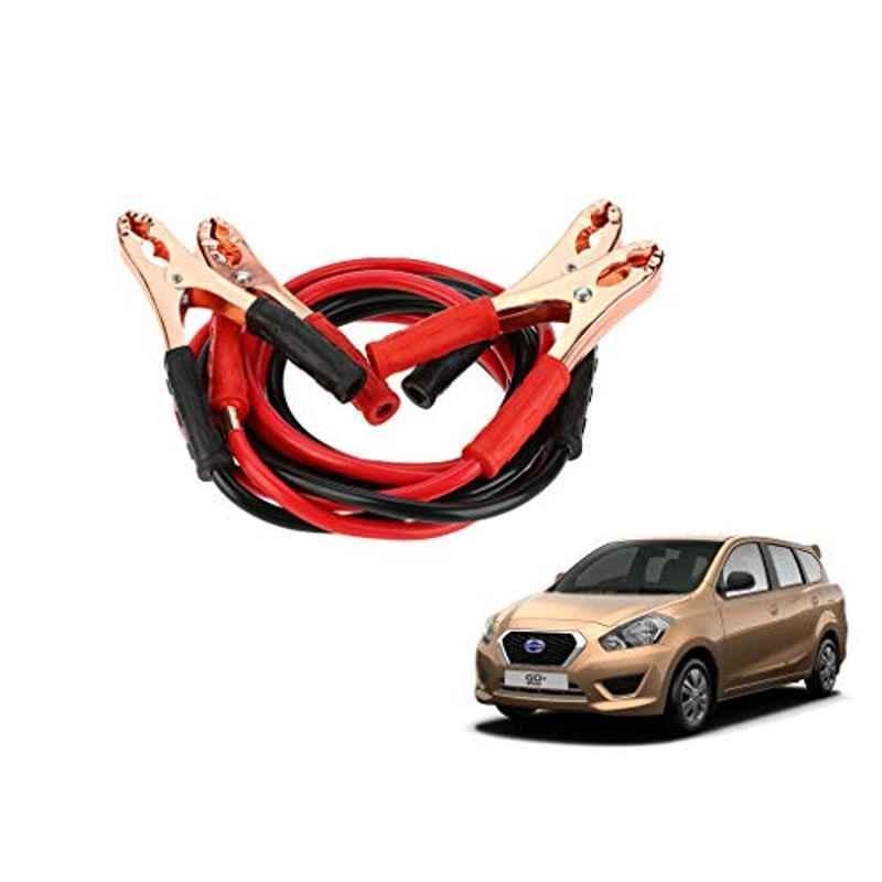 Kozdiko 7.5ft Copper Core Red & Black Heavy Duty Car Battery Booster Cable for Datsun Go Plus