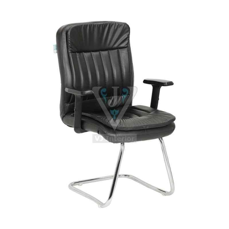 VJ Interior 19x20 inch Black Adjustable Armrest Visitor Chair, VJ-1137