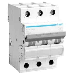 Hager 4A Three Pole D Curve h3 MCB, NDN304N, Breaking Capacity: 10 kA