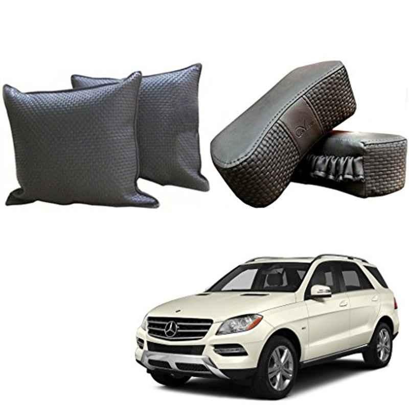 Kozdiko One Pair Grey Neck Rest & One Pair Cushion Combo for Mercedes Benz GLC-Class