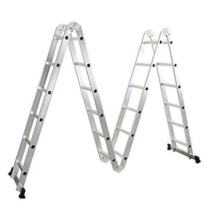 Hawk King En131 24 Steps Multipurpose Folding Ladder (7.1M/23Ft, Up To 330Lbs/150Kg)