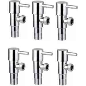 Gold Bell Turbo FGB65GH Stainless Steel Silver Wall Mounted Chrome Finish Angle Cock (Pack of 6)