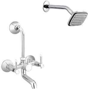 IRIS Croma 2 Pcs Brass Chrome Finish Wall Mixer & Dolphin Shower Head Set