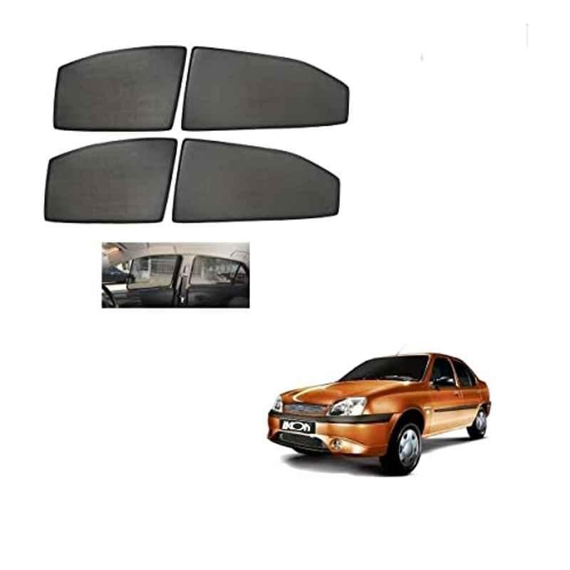 Kozdiko 4 Pcs Mesh Black Non-Magnetic Car Sun Shade Set for Ford Ikon