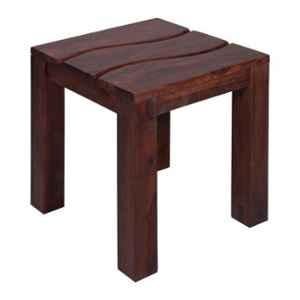 Evok Victor Sheesham Wood Light Walnut Solid Wood End Table, IT00058425