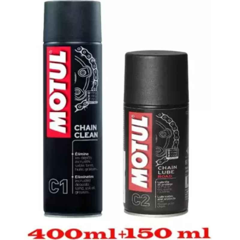 Motul C1 400ml Chain Clean & C2 150ml Chain Lube Combo