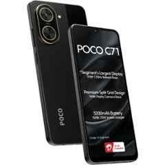 POCO C71 6.88 inch 5200mAh 4GB RAM/64GB Storage Power Black Smartphone