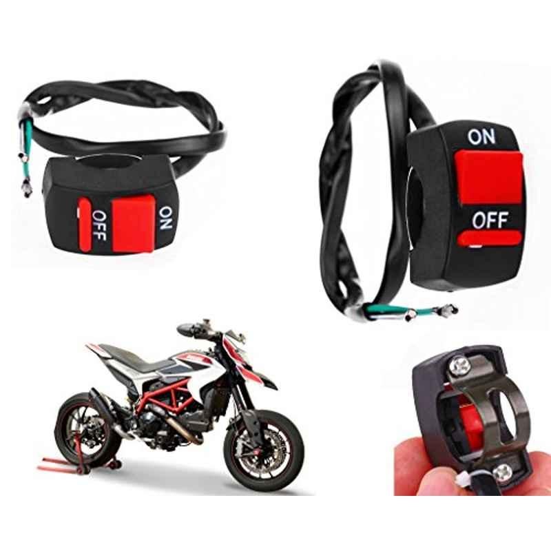 Auto Pearl 7/8 inch 12V Bike Fog Light Handle Bar Switch for Ducati Hyperstrada