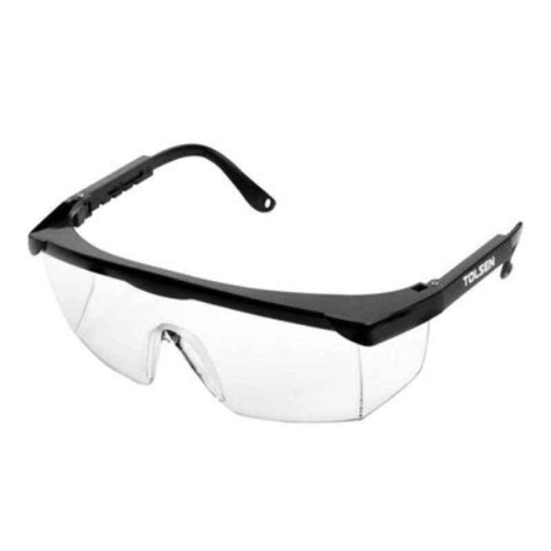 Tolsen 45071 Clear & Black Safety Goggles, Size: Free