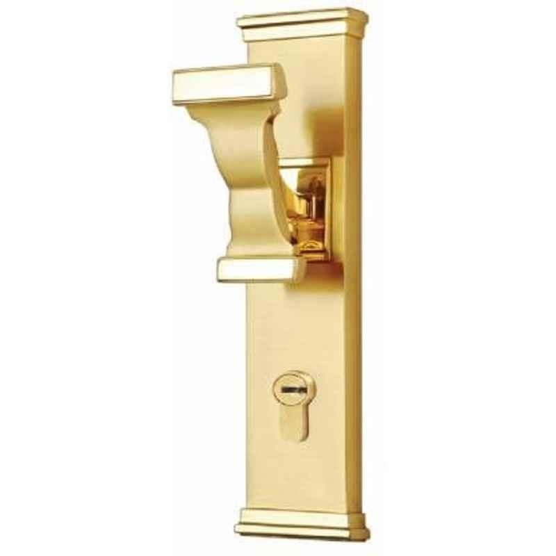 Bonus Premium 65mm Brush Brass One Side Key Mortice Lock Set
