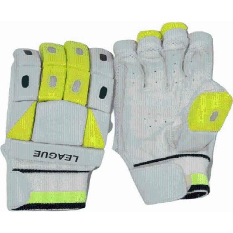 QUIT-X Leather Lime Green Right Hand Palm Batting Gloves
