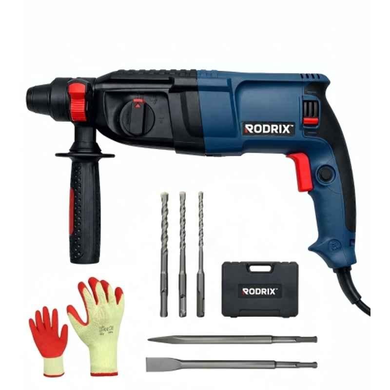Rodrix RD26 1650W 1200rpm Rotary Hammer Drill Machine with 26mm SDS Plus Chuck, 3 Modes, Forward & Reverse Function