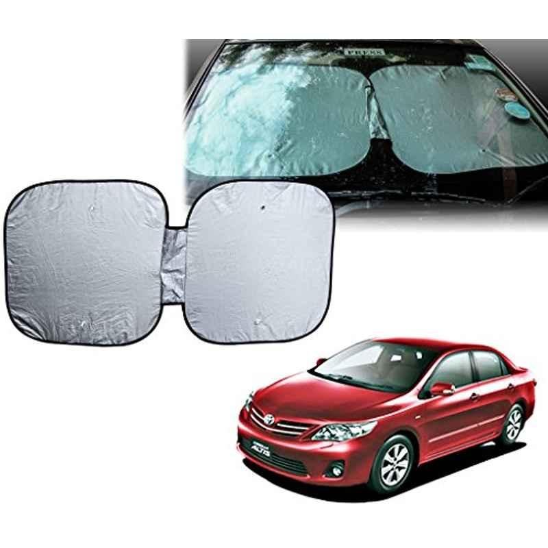 Auto Pearl Polyester Silver Front Window Sunshade Car Curtain for Toyota Corolla Altis