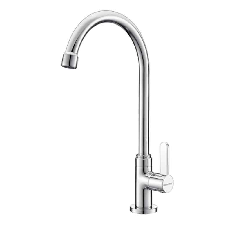 Geepas GSW61012 Brass Chrome Finish Single Lever Pillar Sink Tap