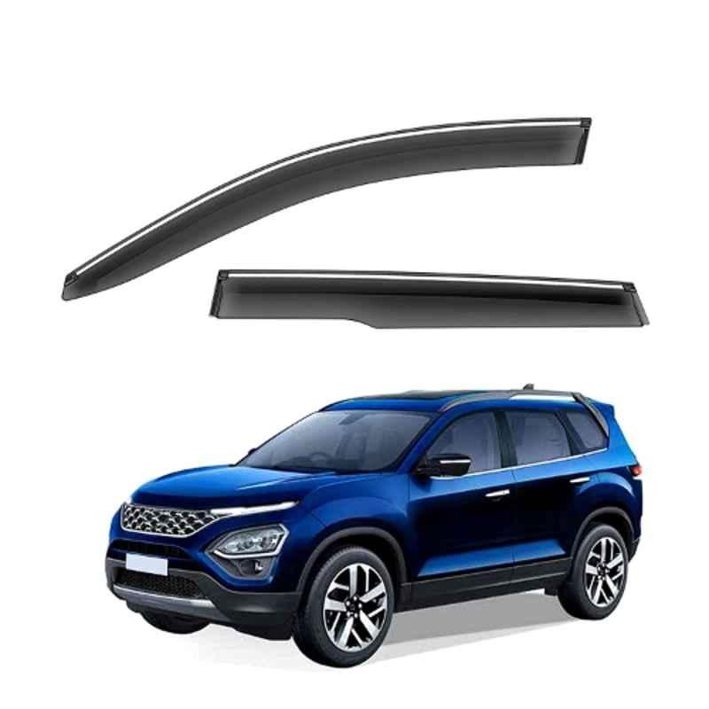 GFX GFWV-062 Silver Line 4 Pcs Wind Visor Set for TATA Harrier 2019