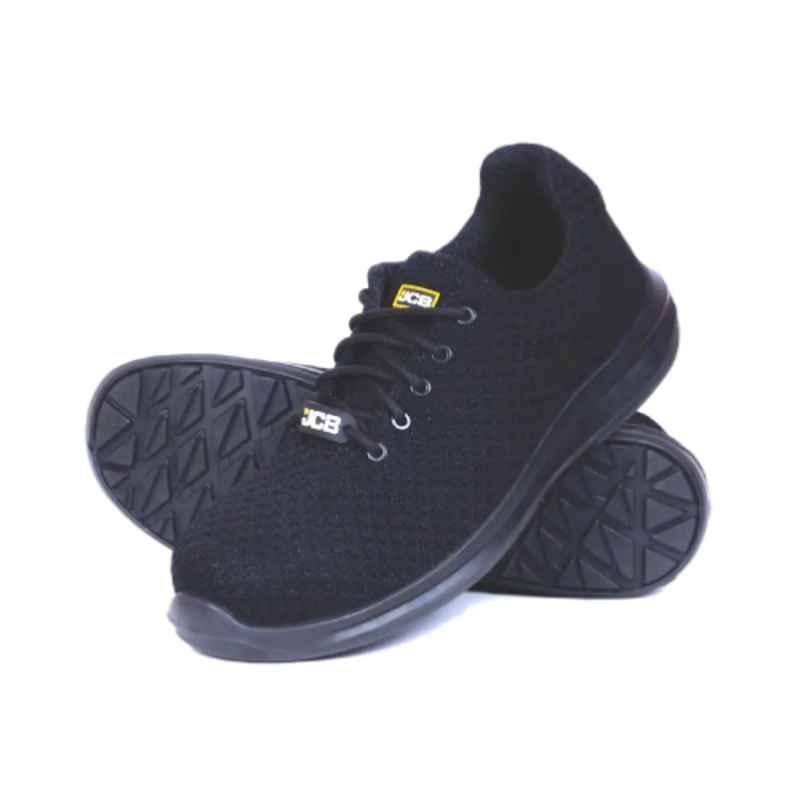JCB POWERBOOM Flynet Steel Toe Black Work Safety Shoes, Size: 12