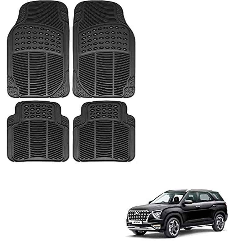Kozdiko 4 Pcs Rubber Black Car Simple Mat Set for Hyundai Alcazar