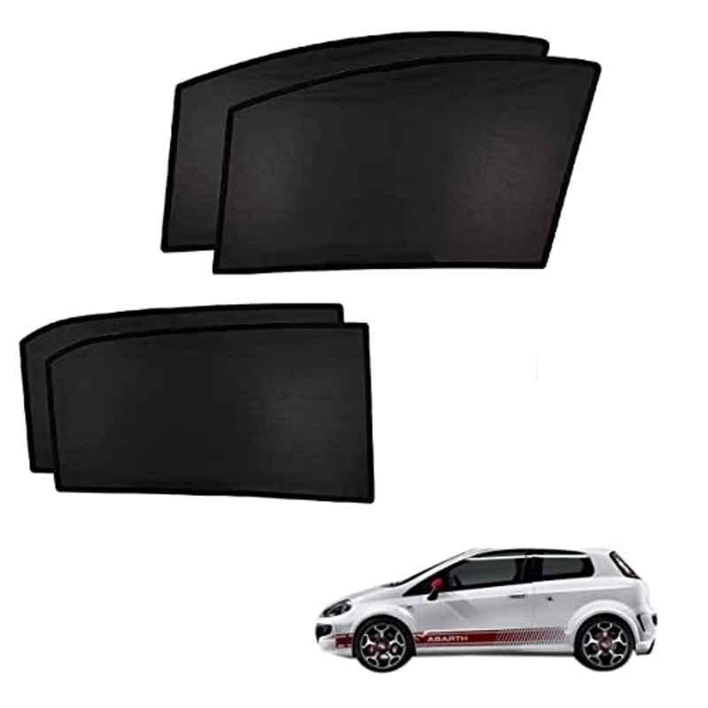 Kozdiko 4 Pcs Custom Fit Non Magnetic Curtains Mesh Car Sun Shade Set for Fiat Abarth