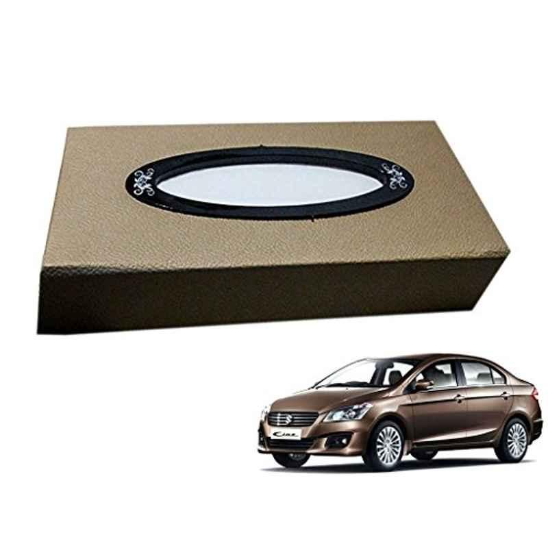 Kozdiko 200 Sheets 100 Pulls Beige Tissue Paper Box for Maruti Ciaz, koz_29793