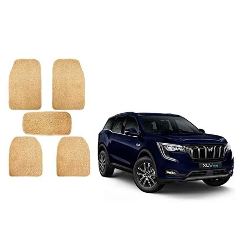 Kozdiko Rubber Beige Anti Slip Noodle Nomad Style Car Floor Mat for Mahindra XUV 700