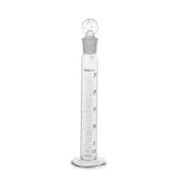 ABGIL 50ml Borosilicate Glass Round Base Cylinder Graduated Single Metric Scale with Pour Out & Stopper, ABG1210