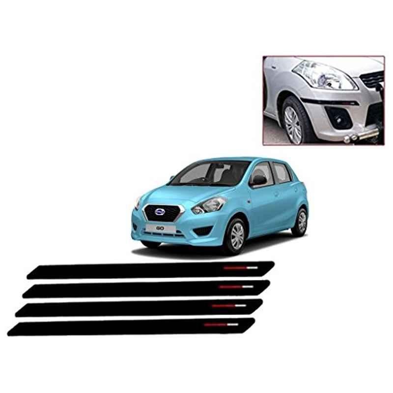Kozdiko 4 Pcs Black & Red Bumper Protector Set for Datsun Go
