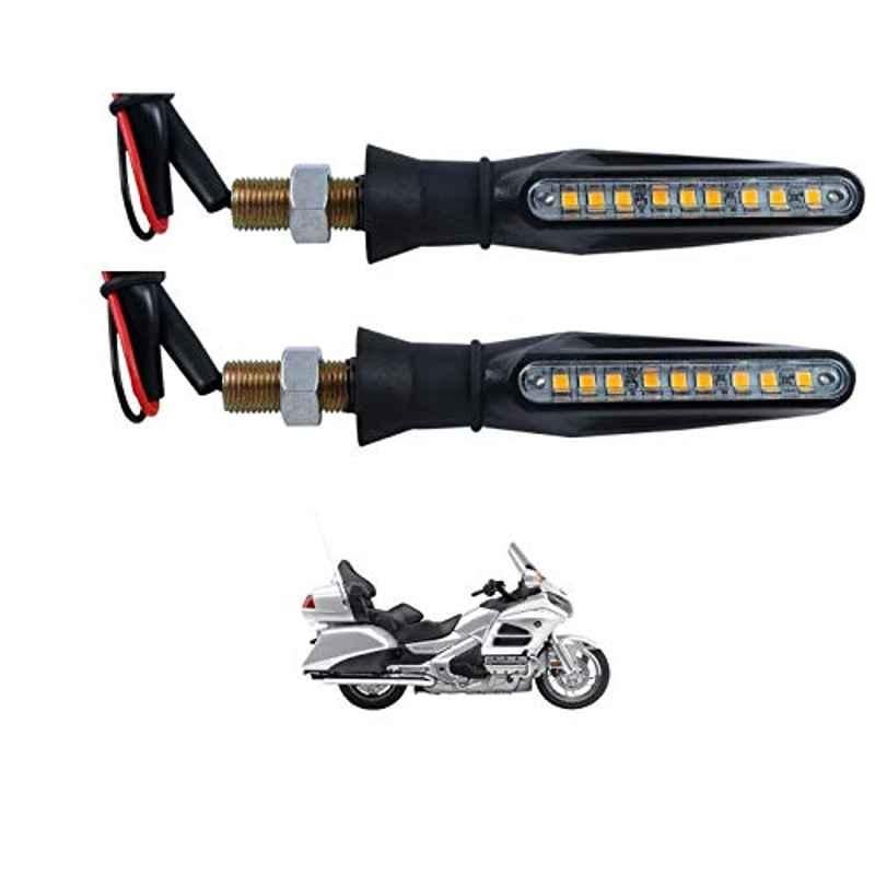 Kozdiko 4 Pcs Plastic Front & Rear Side Sleek Yellow Bike Indicator Set for Honda Gold Wing GL 1800