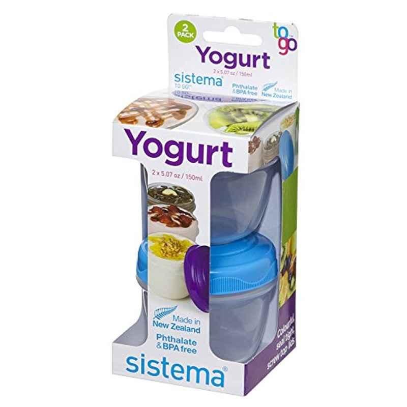 Sistema 150ml Plastic Food Storage Container, 21466ZS (Pack of 2)