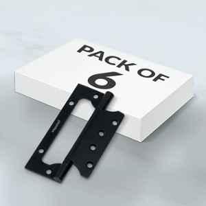 Plantex 5 inch 2.5mm Stainless Steel Black Butterfly Door Hinges (Pack of 6)