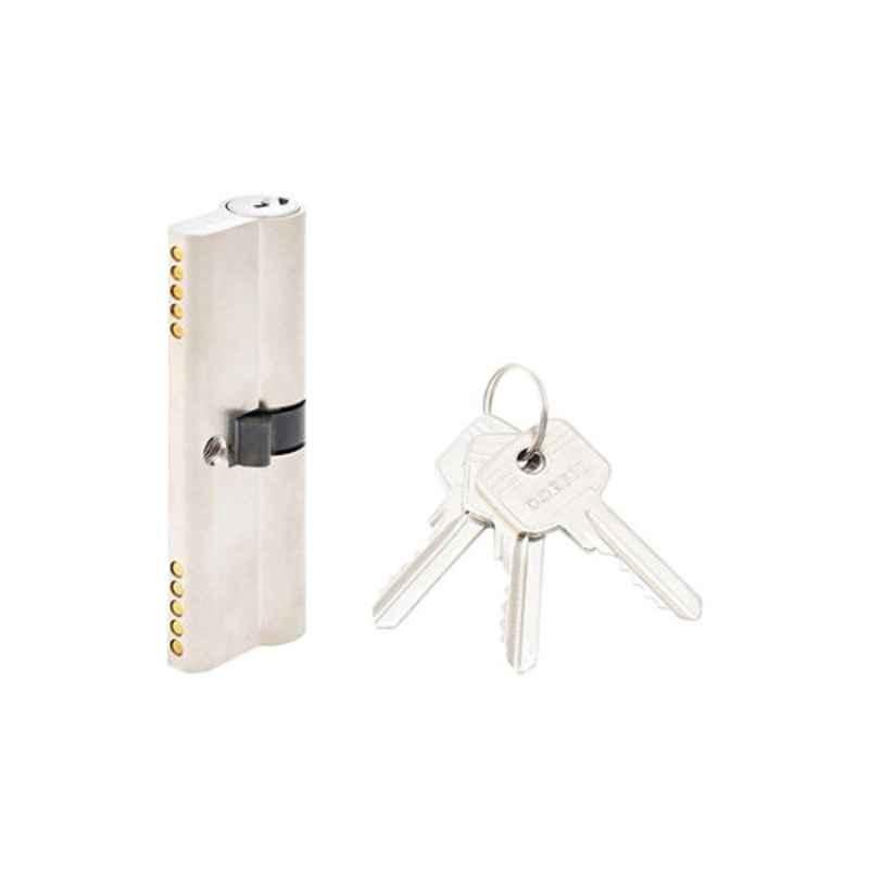 Dorfit 90mm Silver Double Cylinder Door Lock with Key, 90EDK_SN