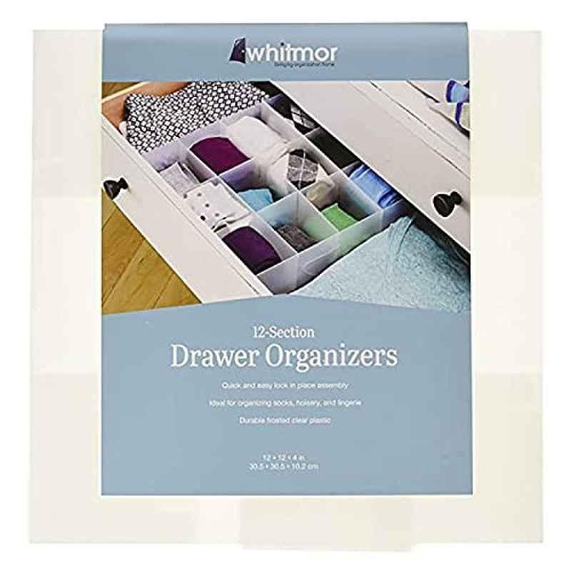 Whitmor 12 Drawer Plastic White Organizer, 6064-1827