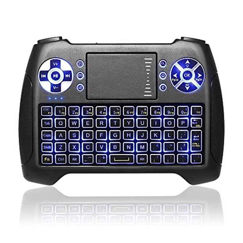 Rubik 2.4Ghz Black Mini Keyboard with Touchpad Mouse & Multimedia Keys