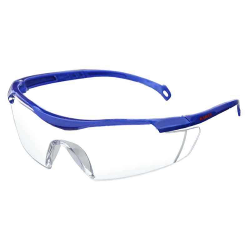 Karam Polycarbonate Smoked Anti Fog Sapphire Blue Spectacle with Adjustable Temple Length, ES015