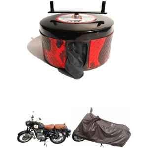 Bike Blazer Gun Metal Black Nylon Taffeta Universal Size Semi-Automatic Bike Body Cover for All Motorbikes