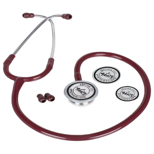 Buy Vkare Ultima 222 Red Adult Dual Bell Stainless Steel Stethoscope,  VKB0112 Online At Price ₹1219