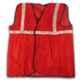 Kasa Life 2 Inch Cloth Type Red Reflective Safety jacket (Pack of 10)