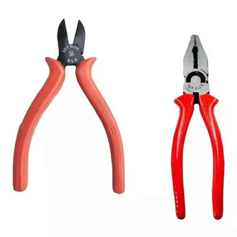Sky Blue 2 Pcs 7.8 inch Lineman Plier Combo, SBE_PLIER_COMBO_MOD_00753