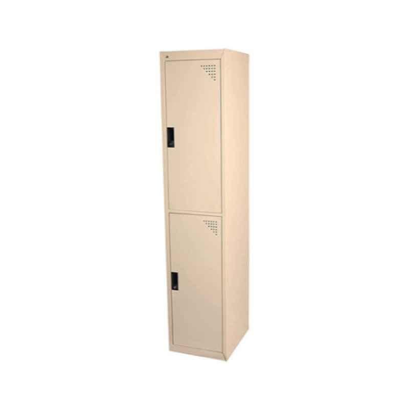Karnak KSC113 45x38x180cm Steel Grey 2 Door Locker Storage Cabinet with Keys