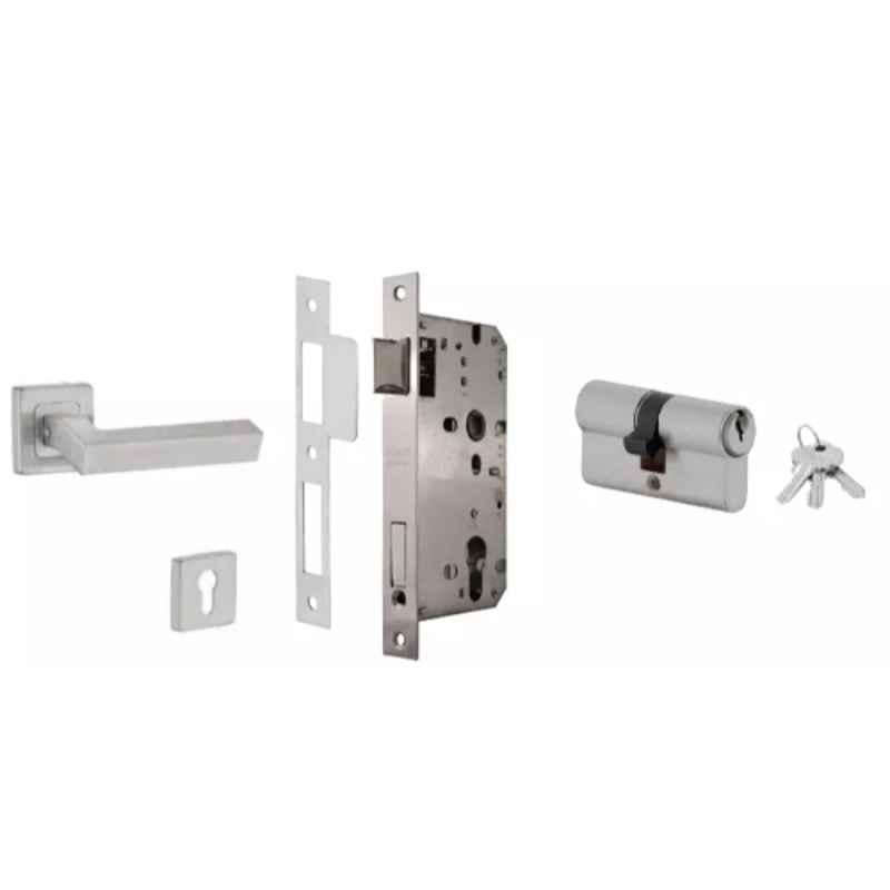 Dorset ML Series Nero 70mm Stainless Steel Door Handle Lock Set with Both Side Key Cylinder