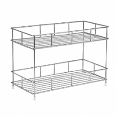 Niskoware Stainless Steel Silver 2-Tier Utensil Kitchen Rack