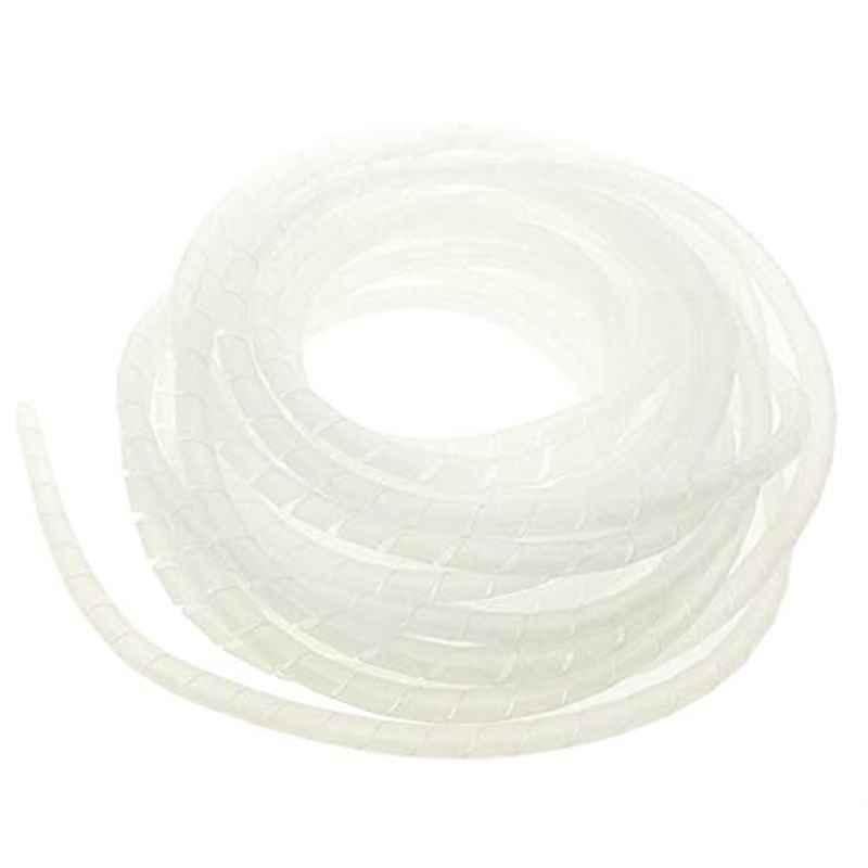 6mm 9m Polyethylene White Spiral Wire Wrap Tube