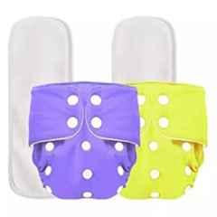 Fastgear Cotton Reusable Baby Diaper with Insert Pad, FG287, Size: Small