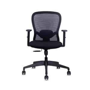 Praga Seating Bug 24x21x47 inch Polypropylene Medium Back Black Ergonomic Office Chair, BUBLBLBLNY1PMBOL