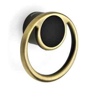 Plantex Zinc Brass Antique & Black Pull Push Ring Drawer Knob for Kitchen, SH-349