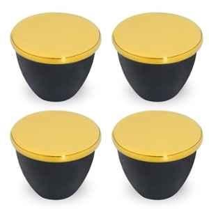 Plantex Knobs for Drawer/Drawer Knobs/Knobs for Cabinets/Pull-Push Knobs for Kitchen/Bedroom Drawer (Pack of 4) Gold & Black