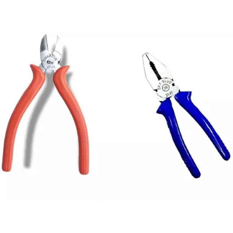 Sky Blue 2 Pcs 7.8 inch Lineman Plier Combo, SBE_PLIER_0422