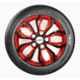 Prigan Vision 4 Pcs 14 inch Black & Red Press Fitting Wheel Cover Set for Ford Figo T1