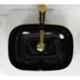 Bassino 56.64x46.48x26.16cm Ceramic Gold & Black Metallic Finish Rectangular Wash Basin, BTT-1013-B