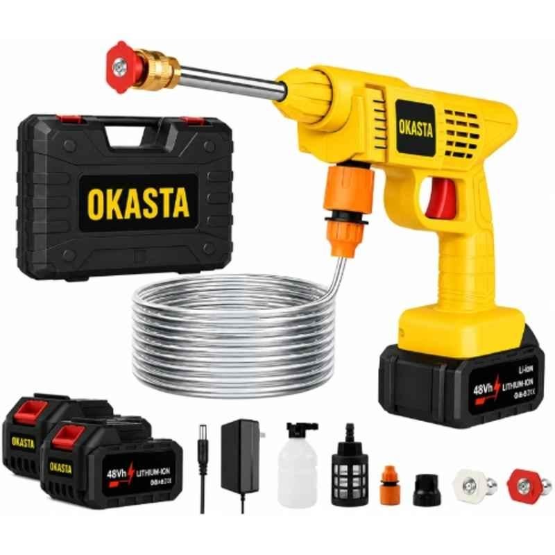 Okasta 48V 11bar Wireless High Pressure Washer Water Spray Gun for Car & Bike Washing